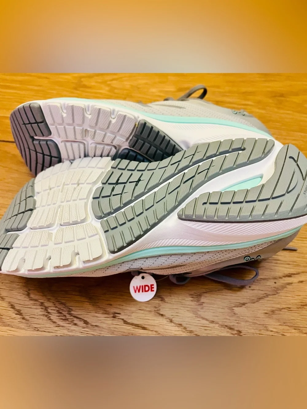 New Balance Women's Gray Athletic Running Sneakers with Mint Accent